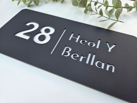 Acrylic House Name & Number Sign