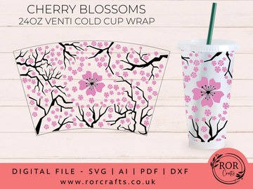 24oz Venti Cold Cup Cherry Blossom