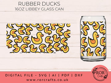 16oz Libby Glass Rubber Ducks