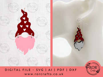 Gnome Earrings - Digital File