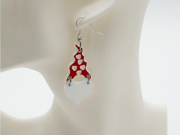 Gnome Love Heart Earrings