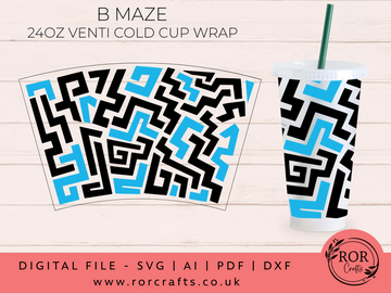 24oz Venti Cold Cup B-MAZE