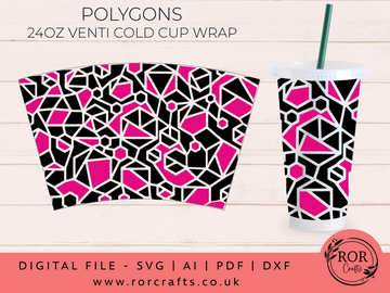 24oz Venti Cold Cup Polygon