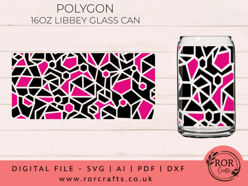 16oz Libby Glass Polygon