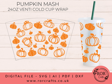 24oz Venti Cold Cup Pumpkin Mash