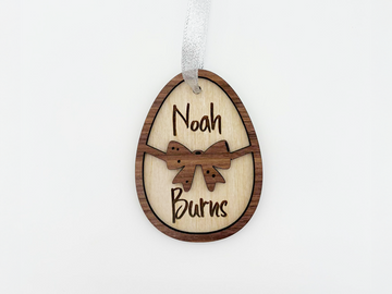 Easter Basket Wooden Tag