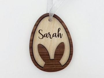 Easter Basket Wooden Tag