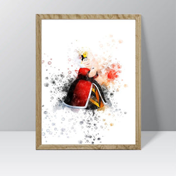 Alice in Wonderland (Queen of Hearts) - Watercolour Splash Print