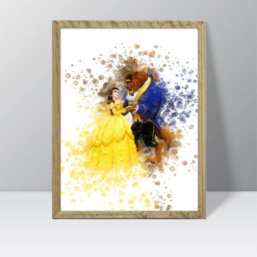 Beauty and The Beast (Beauty&Beast) - Watercolour Splash Print