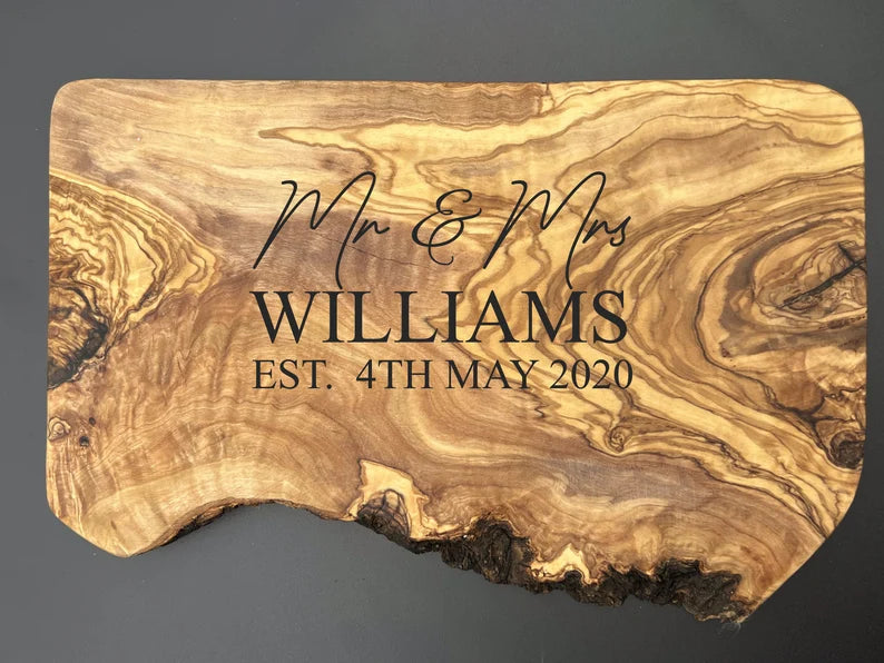 Engraved wooden discount chopping board