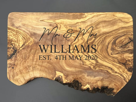 Personalised Olive Wood Chopping Board