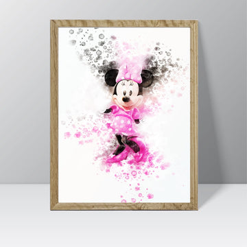 Mickey Mouse (Minnie Mouse) - Watercolour Splash Print