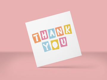 A Colourful Thank You Card