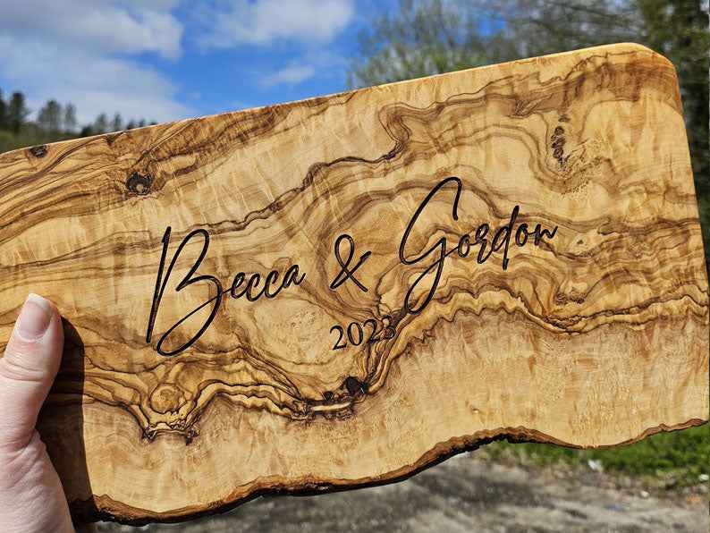 Personalised Olive Wood Chopping Board