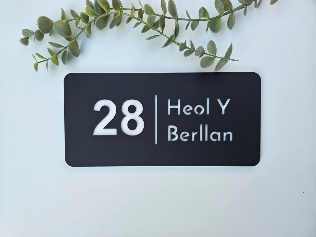 Acrylic House Name & Number Sign