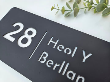 Acrylic House Name & Number Sign
