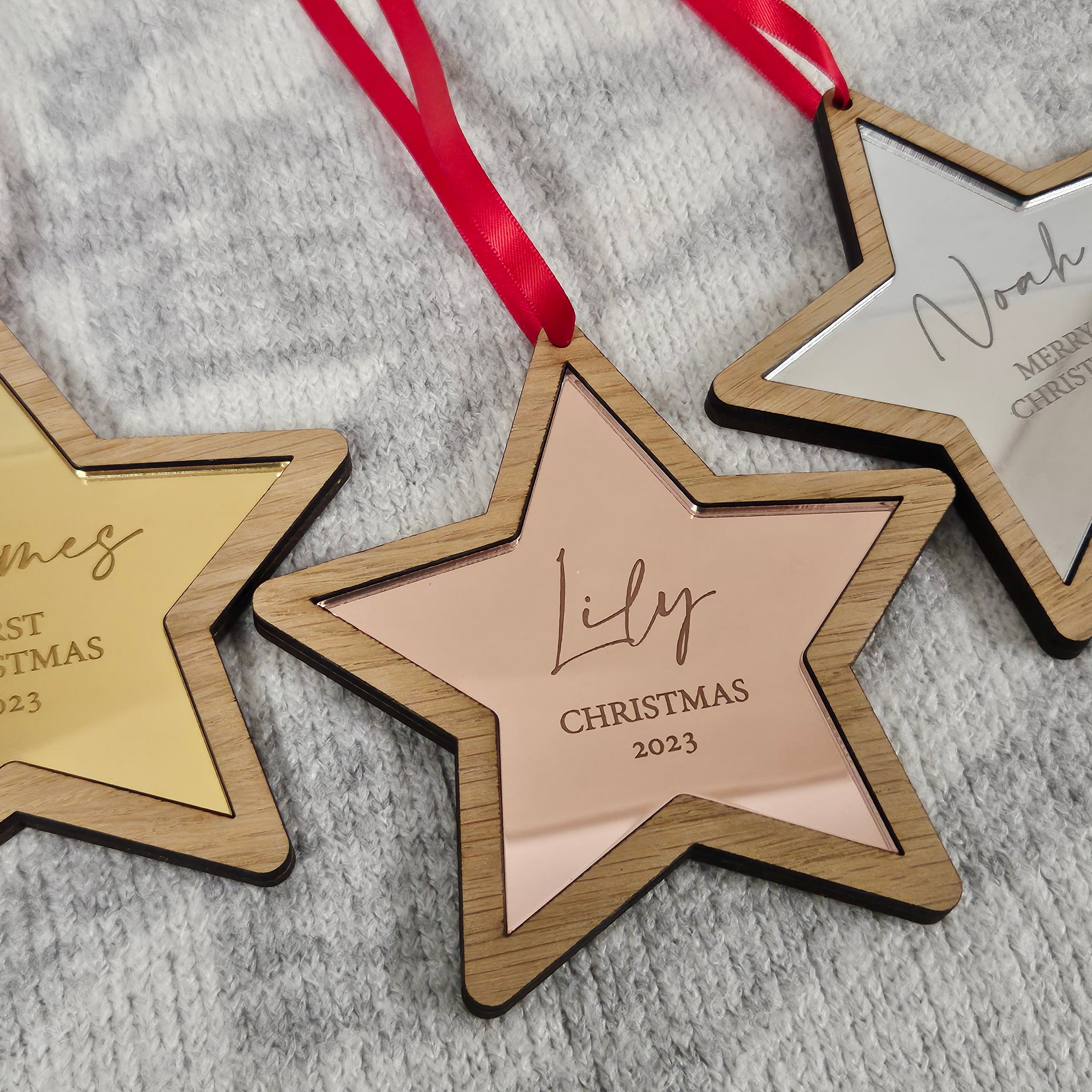 Mirrored Tree Star Bauble