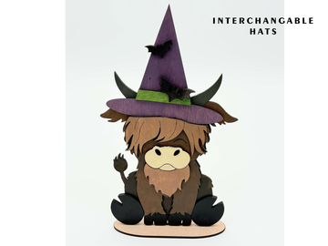 Highland Cow Shelf Sitter – Flat-Packed DIY Craft Kit