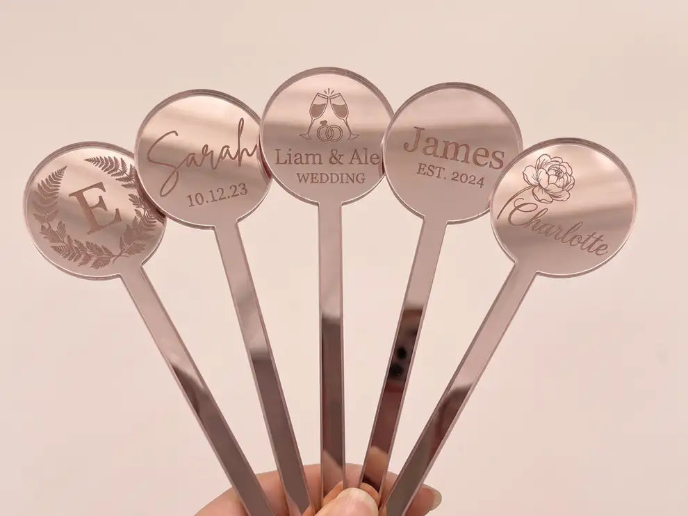 Cocktail Drink Stirrers (Rosegold) - RoRCrafts