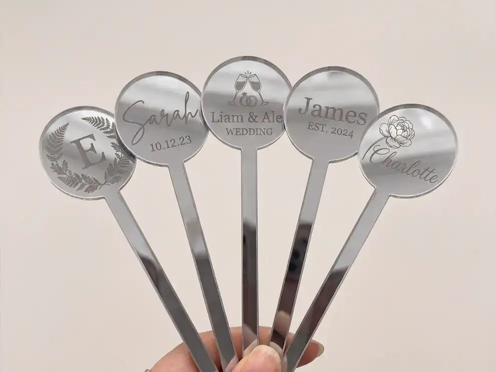 Cocktail Drink Stirrers (Silver) - RoRCrafts