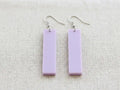 Modern Acrylic Rectangle Drop Earrings - Lilac - RoRCrafts