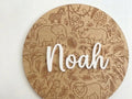 Personalized Safari Nursery Name Sign | Wooden Jungle Animal Wall Art - RoRCrafts