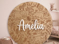 Personalized Safari Nursery Name Sign | Wooden Jungle Animal Wall Art - RoRCrafts