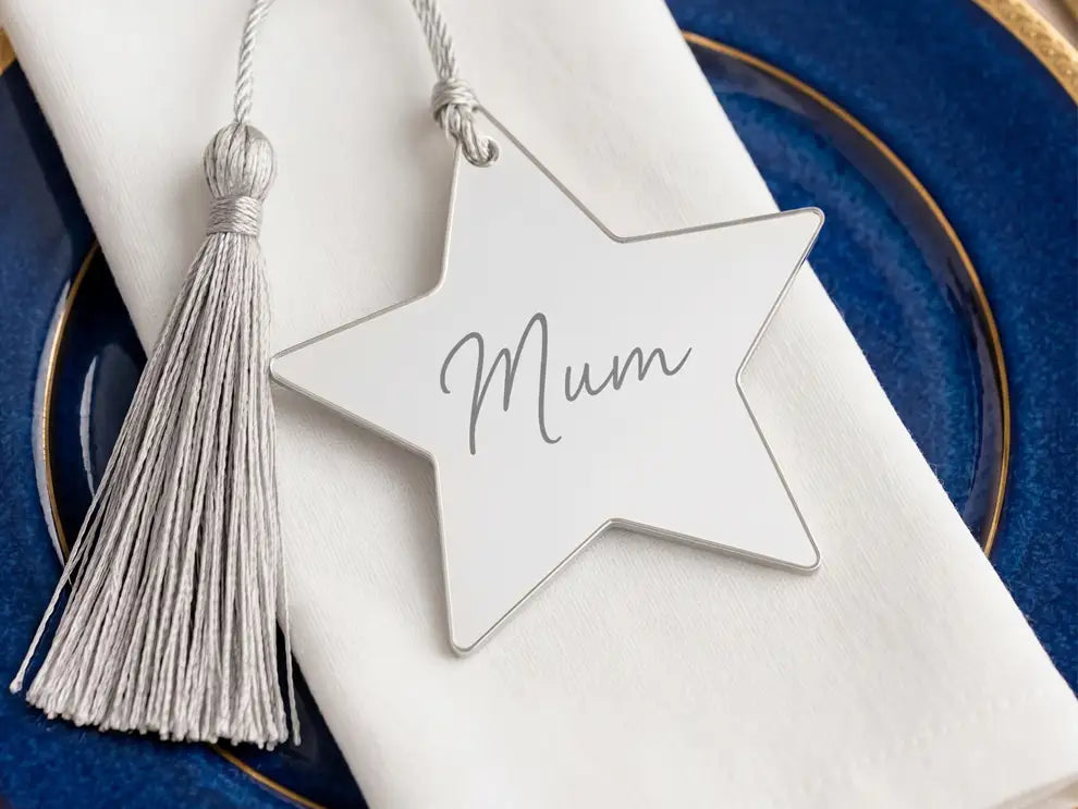 Personalized Star Place Names with Tassels - Acrylic Wedding Favors - RoRCrafts
