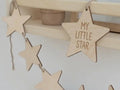 Personalized Wooden Star Garland | 8 Piece Nursery Wall Decor - RoRCrafts