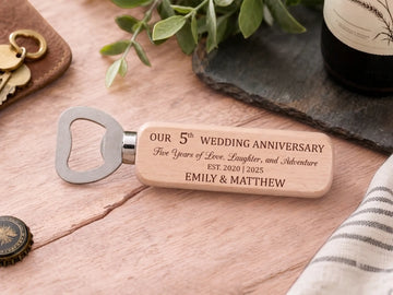 5th Anniversary Gift: Wooden Bottle Opener – Timeless Keepsake