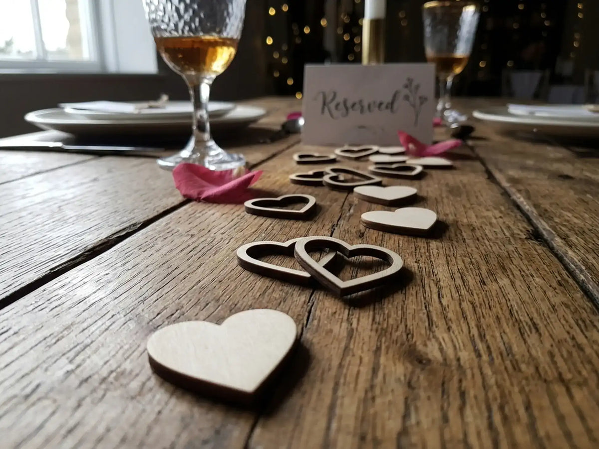 Wooden Heart Table Confetti - RoRCrafts