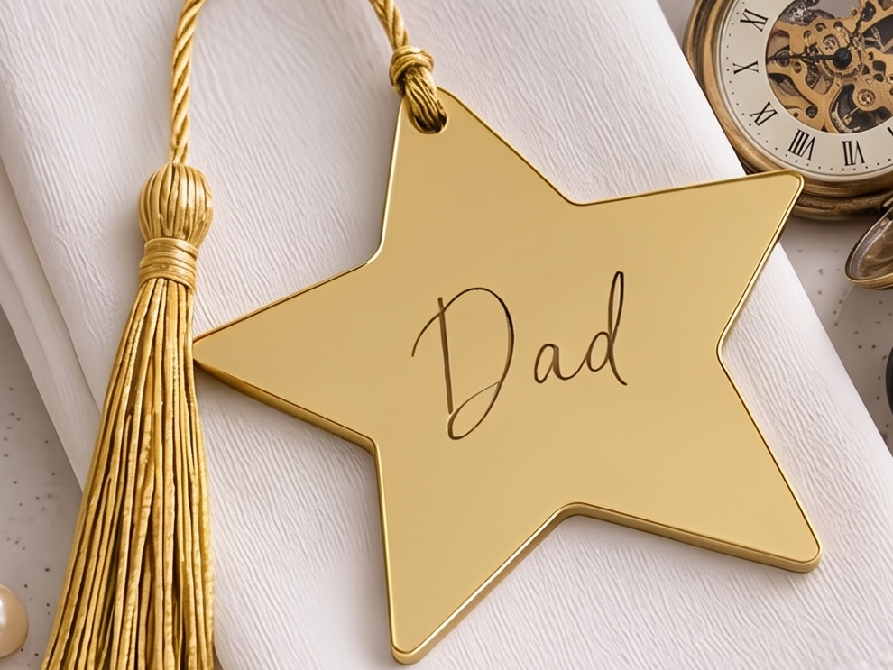 Personalized Star Place Names with Tassels - Acrylic Wedding Favors