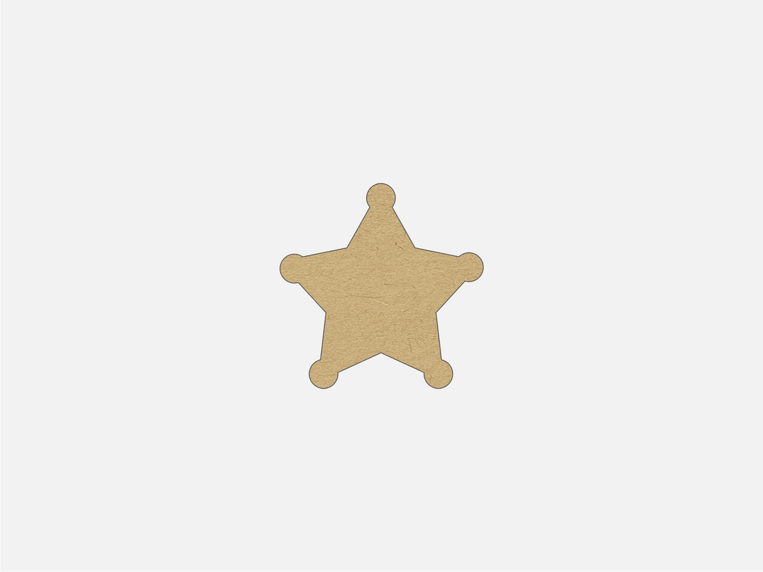 Sheriff Badge - Craft Shape