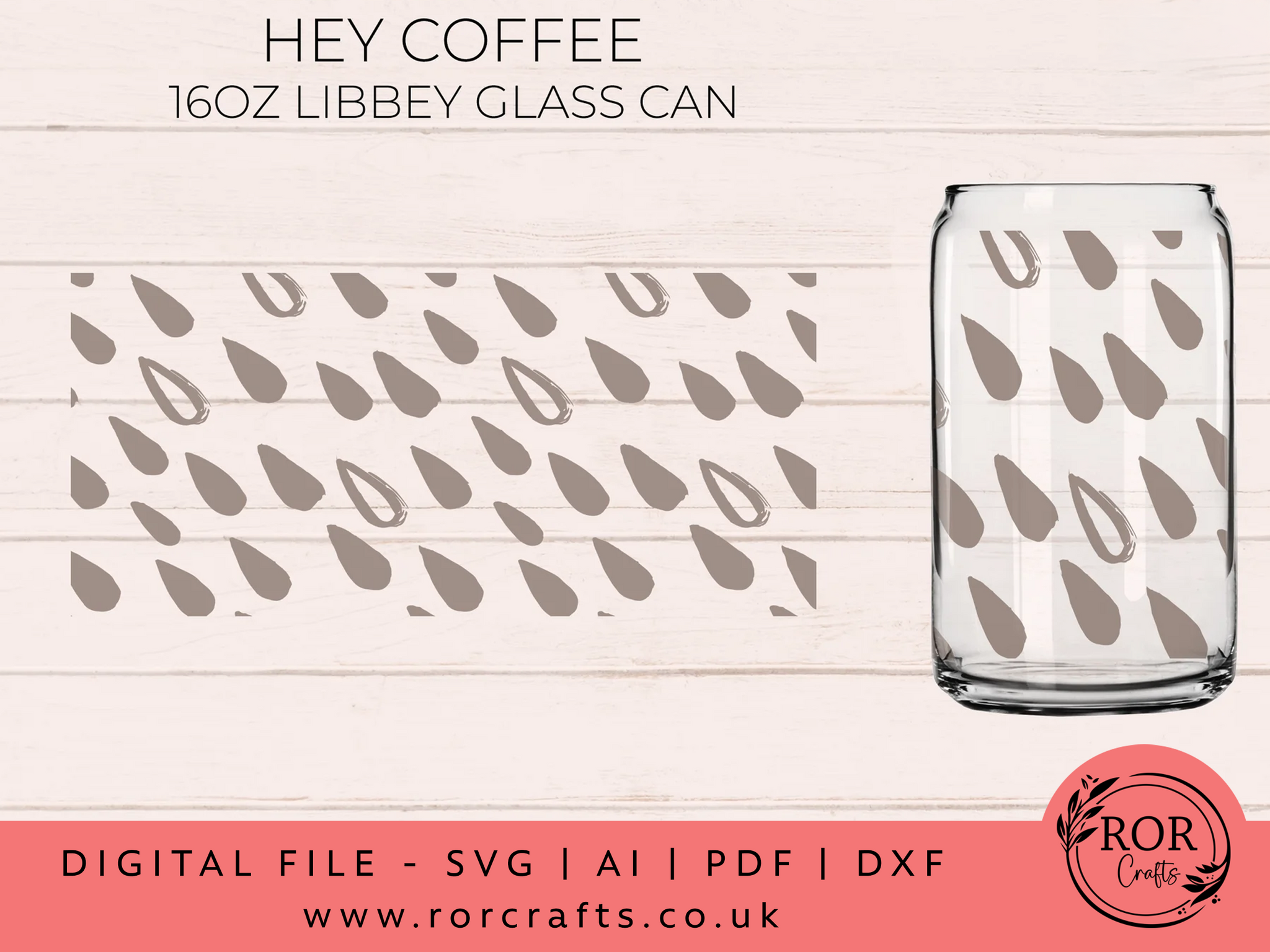 16oz Libby Glass Hey Coffee