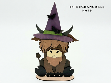 Highland Cow Shelf Sitter – Flat-Packed DIY Craft Kit