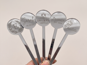 Cocktail Drink Stirrers (Silver)