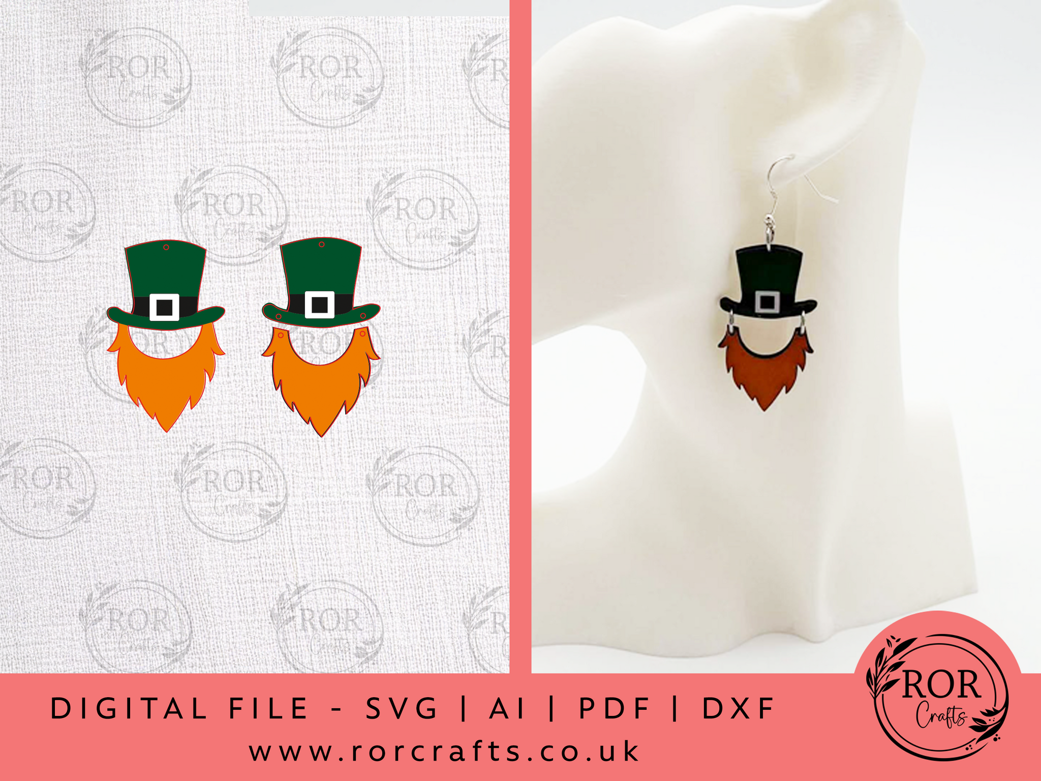 St Patrick's Day Earrings - Digital File