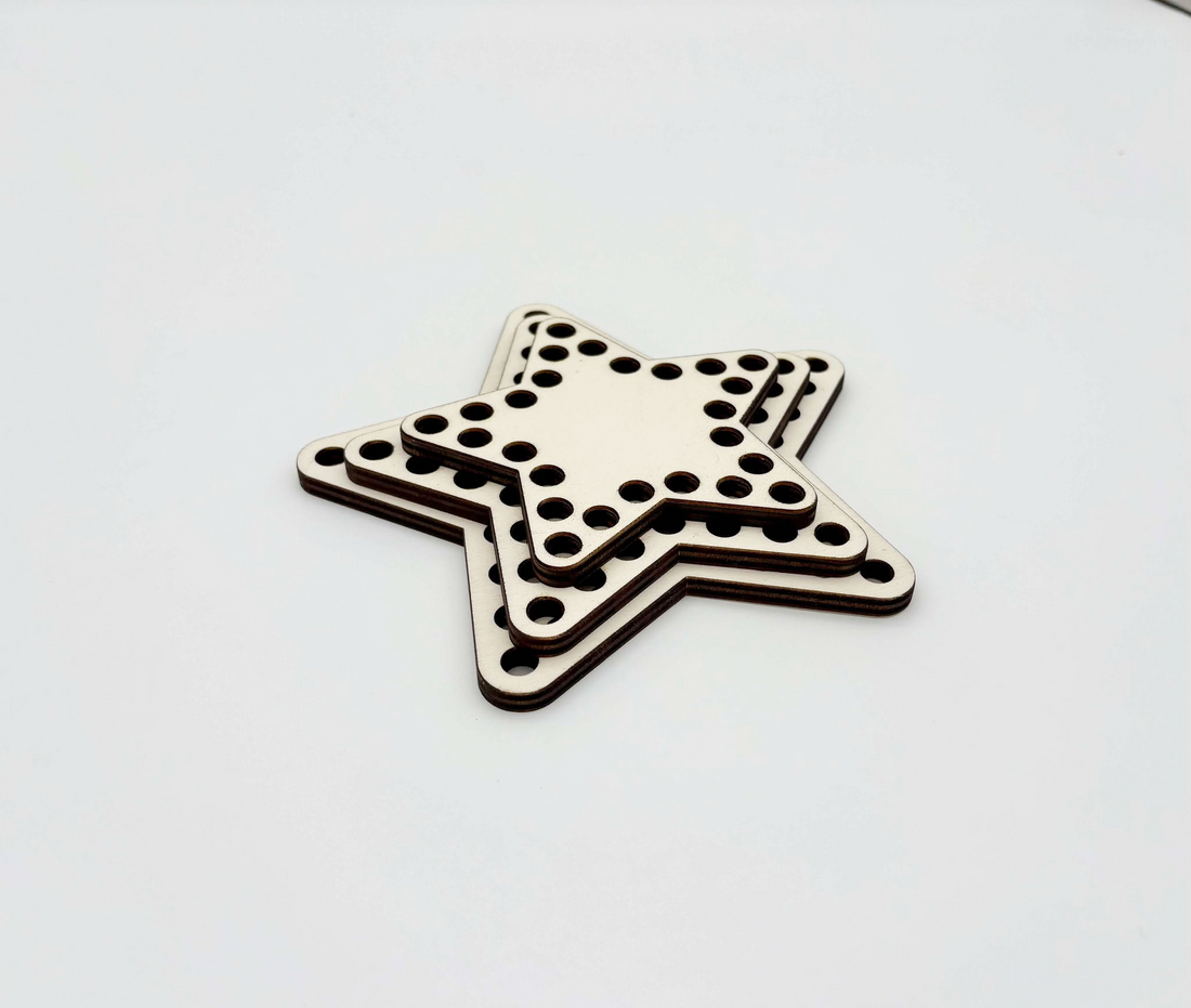 Thin Star Crochet Bases (Multiple Sizes)