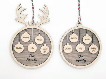 Personalised Family Christmas Ornament