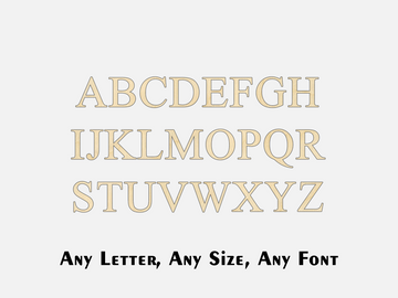 Letters (Times New Roman) - Craft Shape