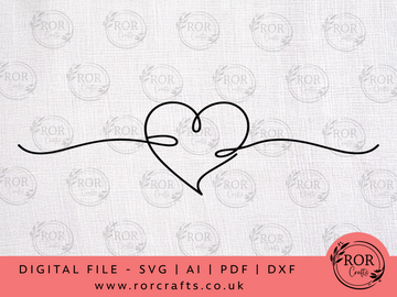 Single Line Heart - Digital File