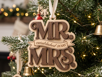Mr & Mrs Christmas Bauble
