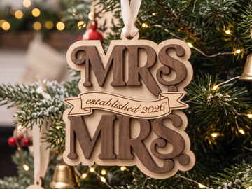 Mrs & Mrs Christmas Bauble