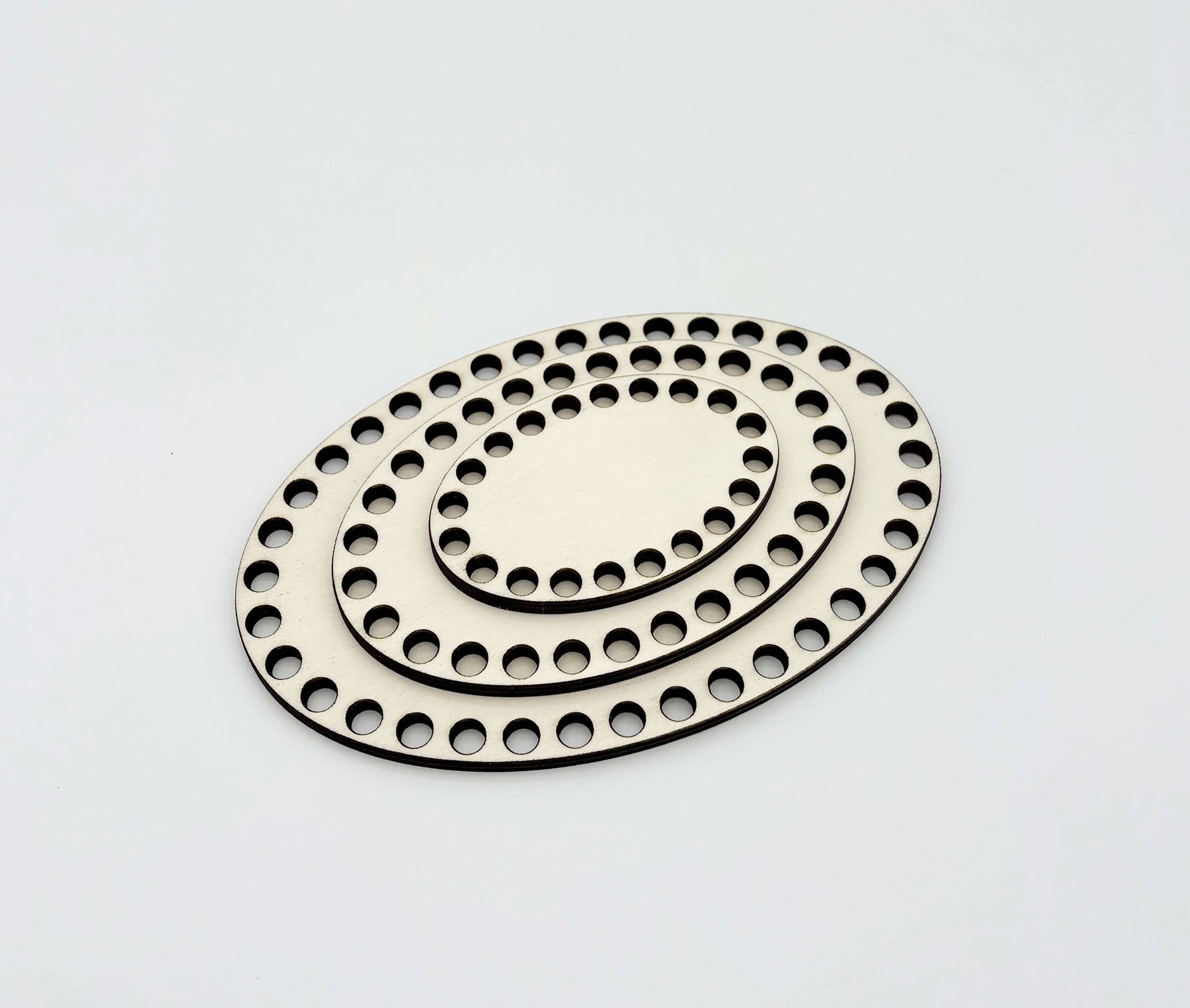 Thin Oval Crochet Bases (Multiple Sizes)