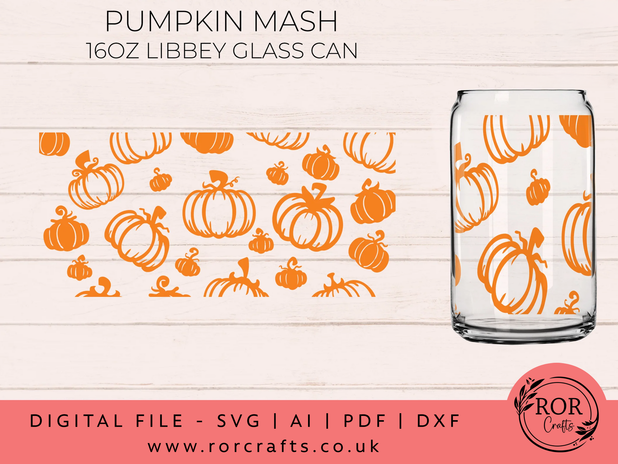 16oz Libby Glass Pumpkin Mash