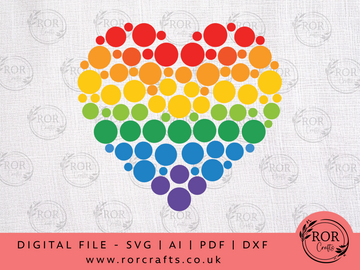 Rainbow Heart - Digital File