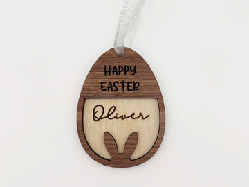 Easter Basket Wooden Tag