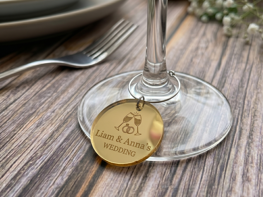 Wedding Favours Wine glass Charm
