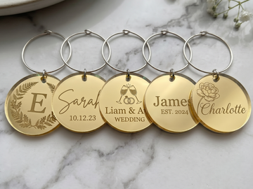 Wedding Favours Wine glass Charm