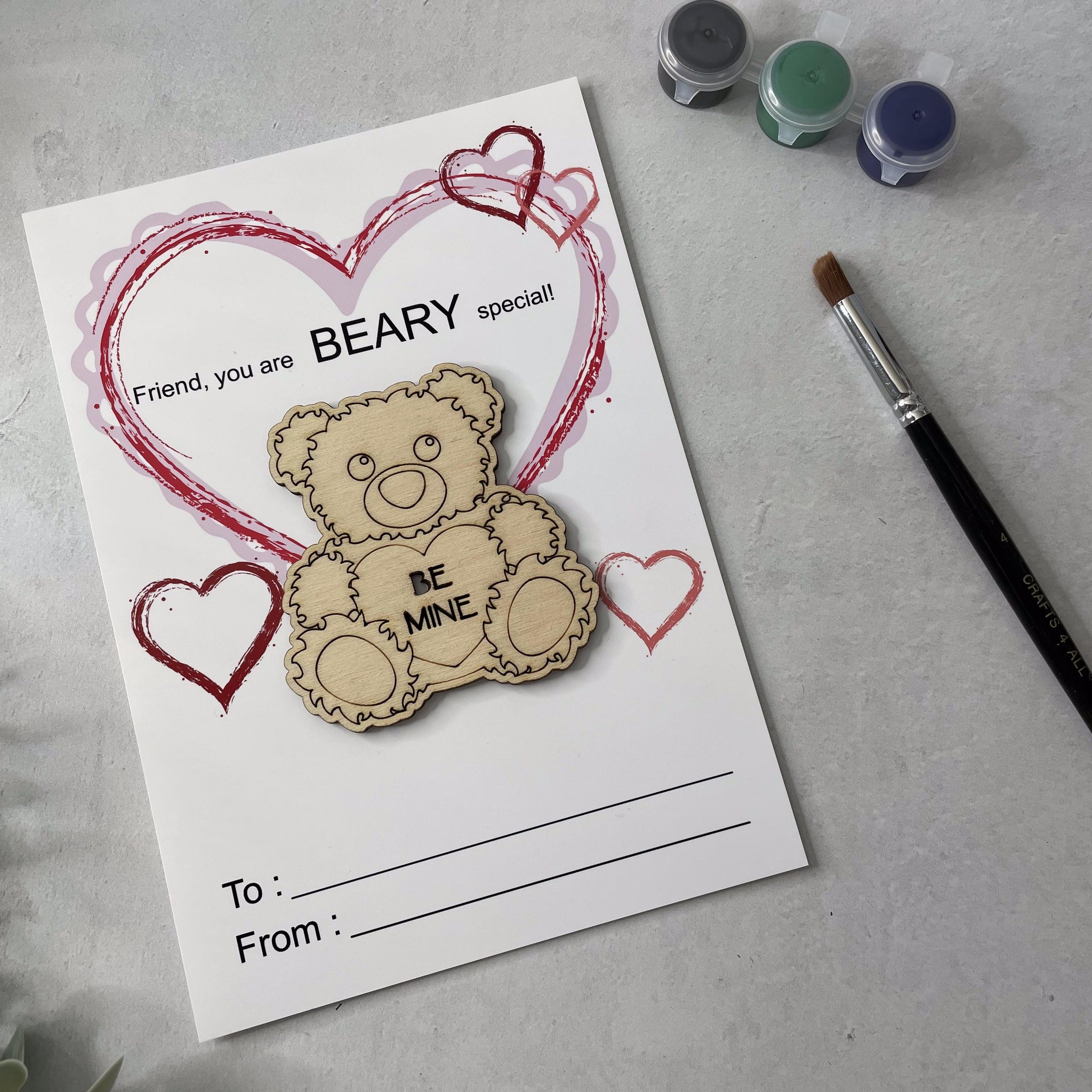 Teddy Bear Valentines Day Pocket Hug